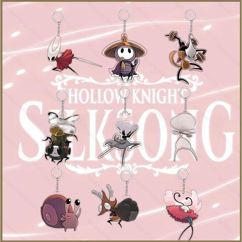 HK1 The Hollow Knight 2 Silksong Móc khóa Hollow Knight Acrylic Móc khóa mặt dây chuyền KH1