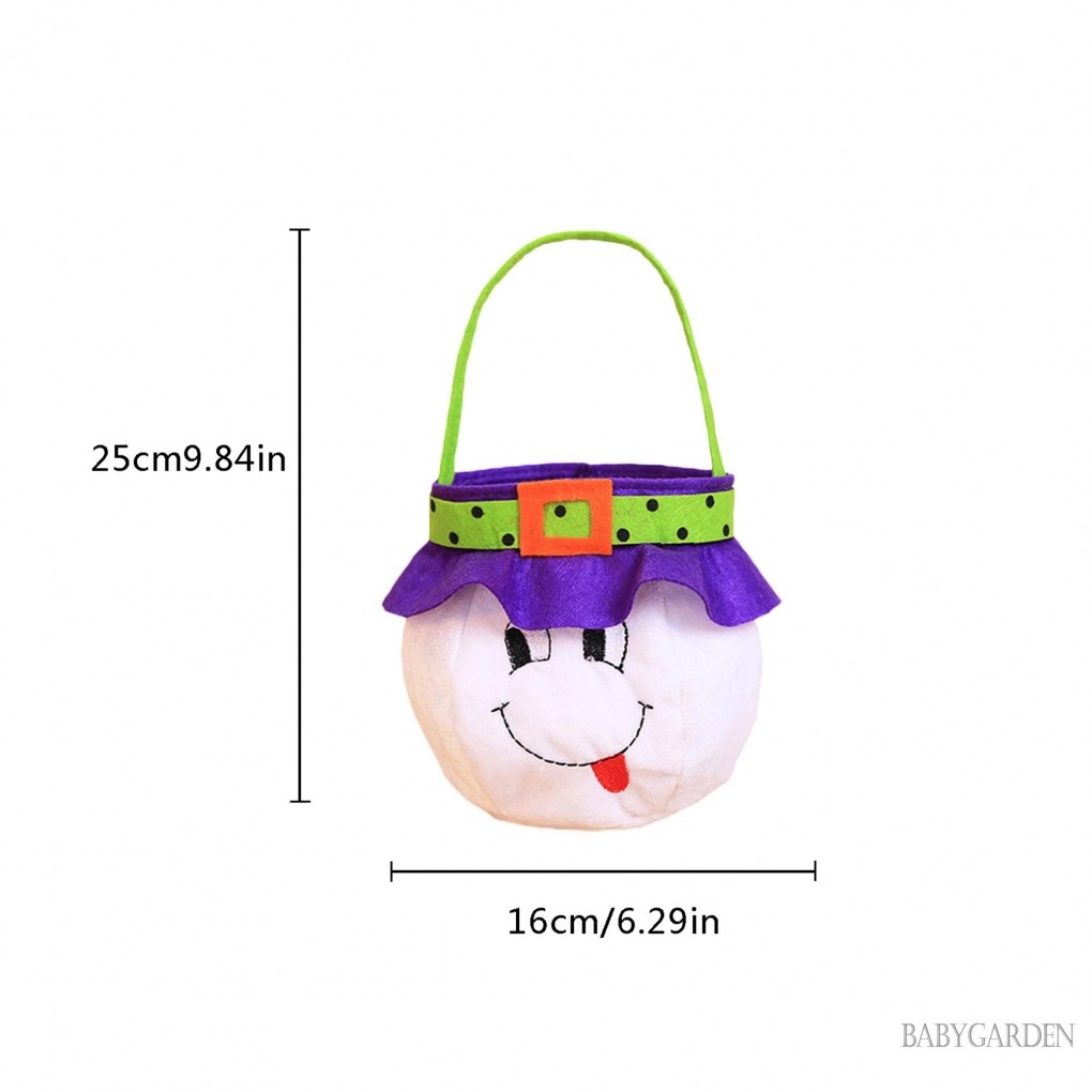 Túi Kẹo Halloween Cho Trẻ Em Lừa Hoặc Điều Trị Túi Goody Túi Bí Ngô Không Dệt Có Tay Cầm