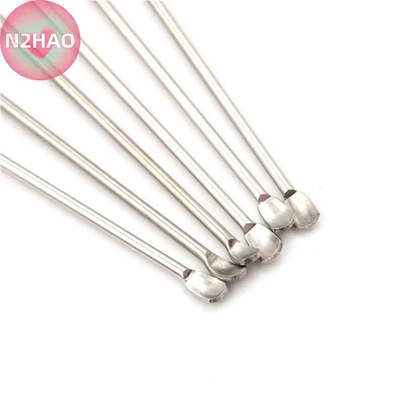 N2HAO Phòng thí nghiệm bằng thép không gỉ Micro Thìa thuốc Muỗng Xẻng Dược phẩm n