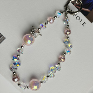 Crystal Crown Đa Năng Điện Thoại Di Động Dây Đeo Cổ Tay Full Kim Cương Dây Mặt Dây Chuyền Niche Tay Dây Xích