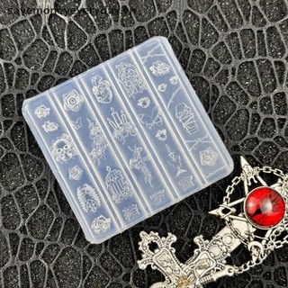 [savemoneyeveryday] Khuôn làm móng trong suốt sáng tạo 3D DIY Trang trí móng tay nghệ thuật Hoa hồng Chân nến lồng chim Khuôn khắc móng nghệ thuật [vn]