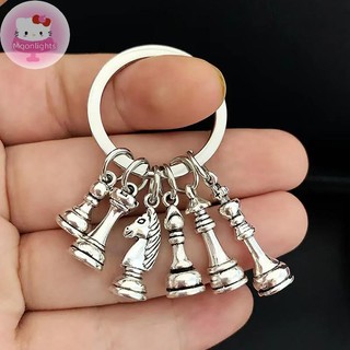 Moonlights Thời Trang Cờ Vua Móc Khóa Cờ Vua Xe Ô Tô Móc Khóa EN