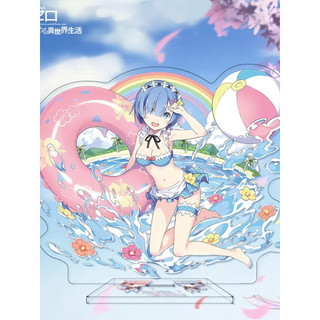 Mô hình Standee Re:Zero - Rem - Ram - decor góc học tập để bàn 12cm