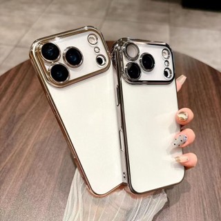 Ốp Điện Thoại Trong Suốt Sáng Bóng Sang Trọng Mạ PC Cứng Cho iPhone 17 11 15 14 13 12 16 Pro Max 14/15Plus 17AIR Vỏ Bảo Vệ Camera