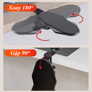 Đệm Gác Tay Mở Rộng Bàn Làm Việc - Gấp Gọn 90°, Xoay 180°, Bảo Vệ Cột Sống & Sức Khỏe