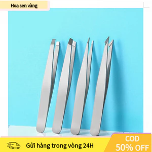 【24H】Bộ 4 Nhíp Nhổ Lông Mày Chất Lượng Cao, Thép Không Gỉ 304 Bền, Chuyên Nghiệp, Thích Hợp Nhổ Lông Nhỏ Ngắn, Lý Tưởng