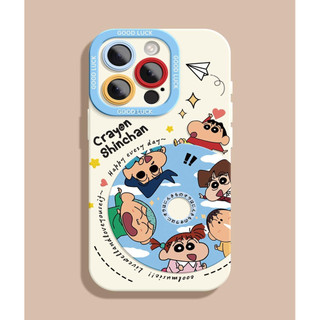 Ốp điện thoại đầu CD Shin-chan cho iPhone17 / 16 / 15 / 14 / 13 / MINI / 12 / 11 / Pro MAX / X / XS / XR / 7 / 8 / 6 Vỏ bảo vệ toàn diện bằng silicon lỏng chống sốc và chống rơi