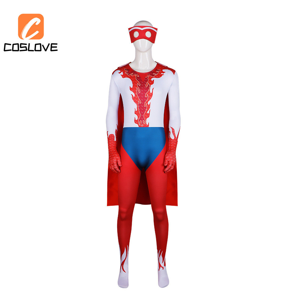 Trang phục cosplay bộ đầy đủ Megamind và Metro Man, phong cách anh hùng, phù hợp cho tiệc Halloween