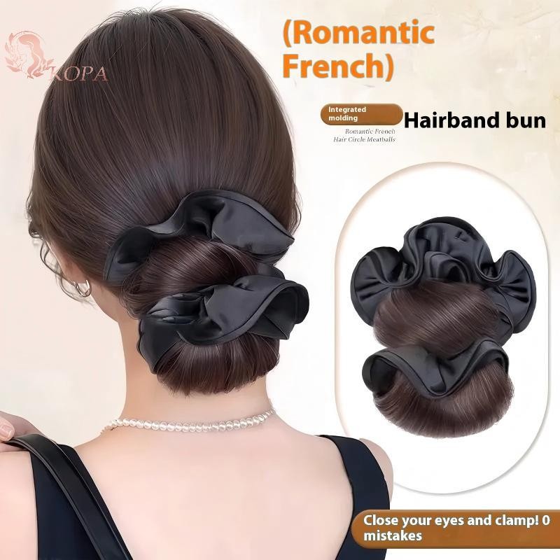 KOPA Low Bun Tóc Giả -In Messy Bun Tóc Thẳng Nối Dài Cho Dễ Dàng Updo Móng Vuốt Tổng Hợp Xộn Tóc Bun Dành Cho Nữ VN