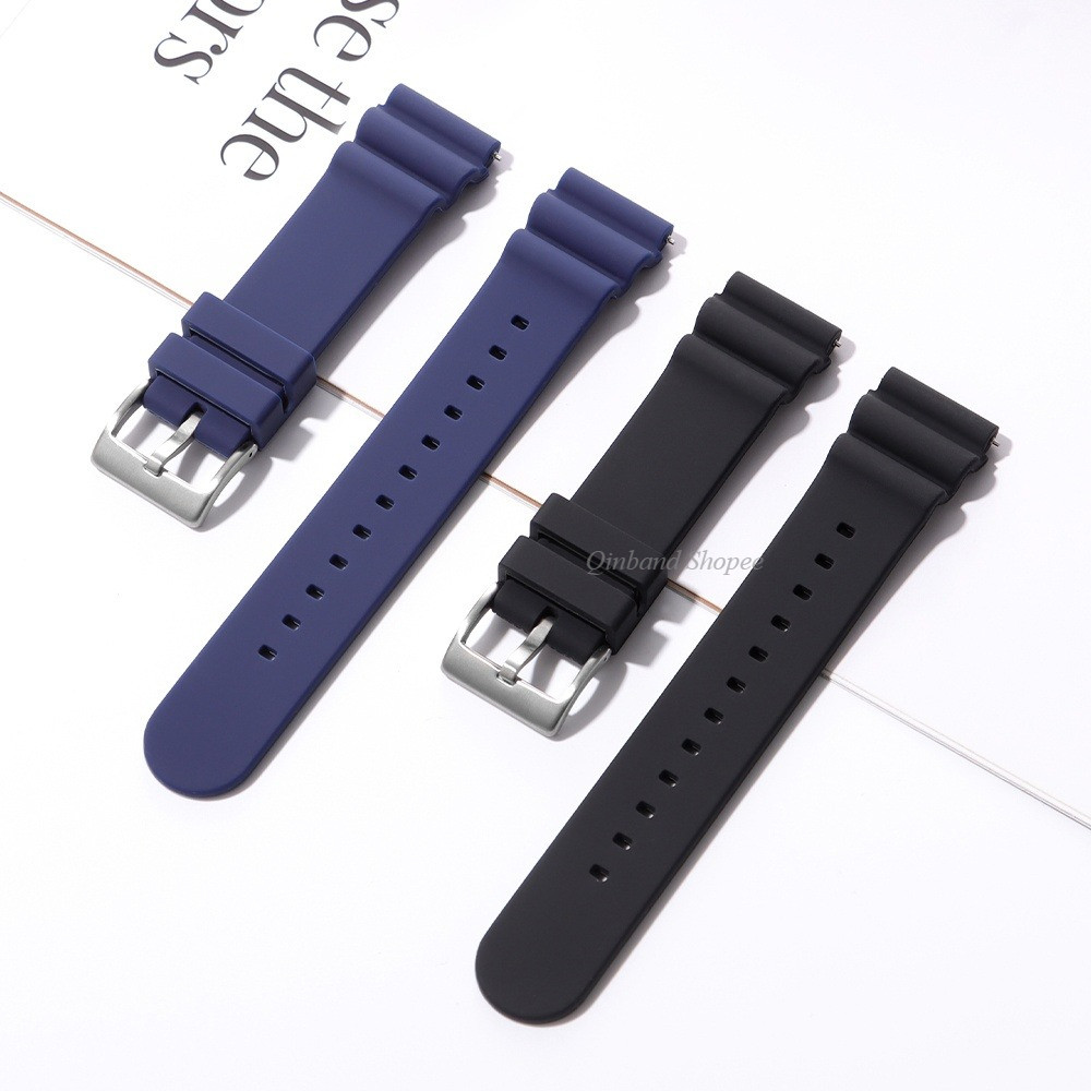 Dây đeo đồng hồ cao su silicon phát hành nhanh cho Seiko 5 Diver 20mm 22mm Dây đeo đồng hồ dành cho nam Vòng tay cỡ lớn SKX007 SKX009 Dây đeo đồng hồ đen xanh lặn