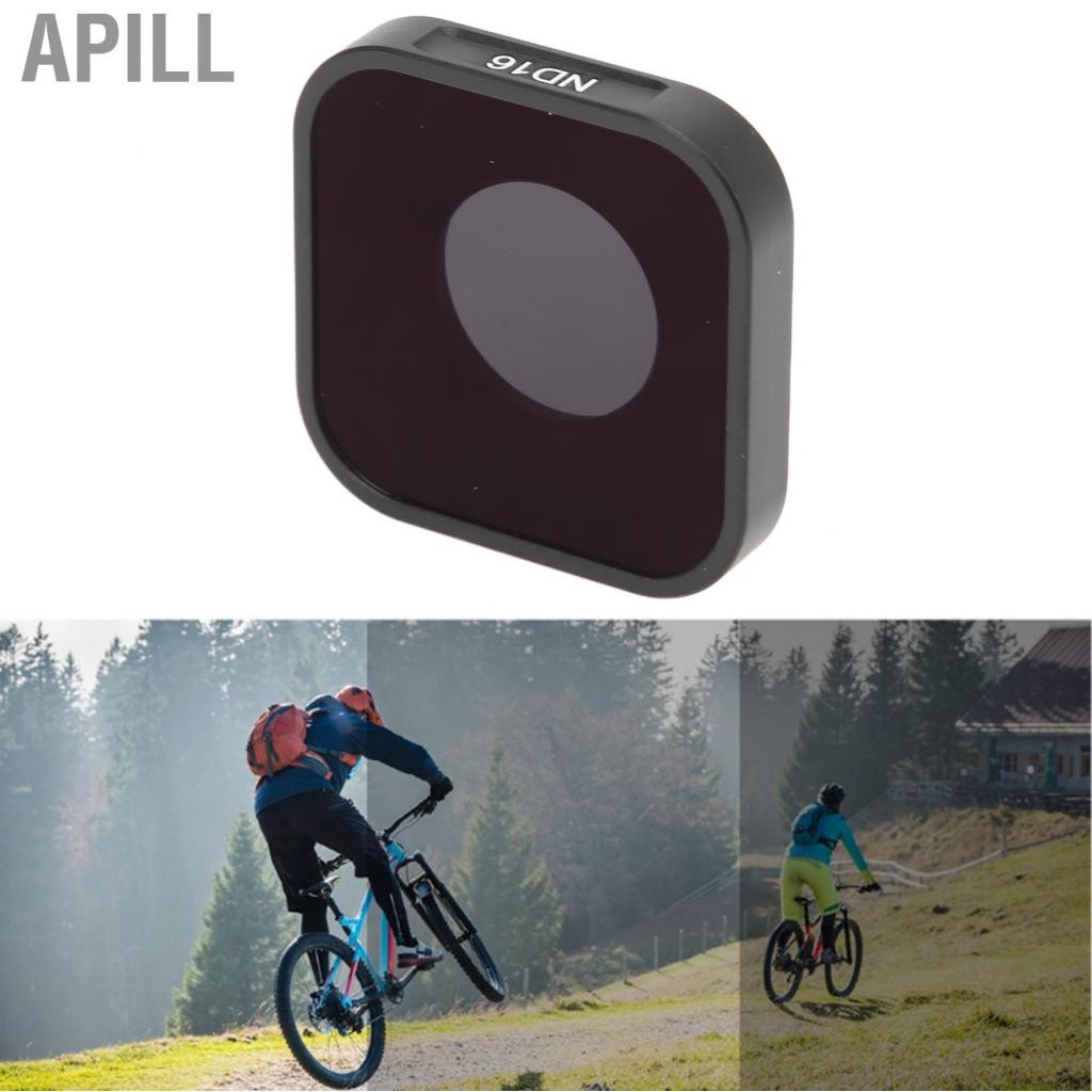 Apill Apill Sports Camera ND Lens Bộ lọc Phụ kiện kích thước nhỏ Tr kháng Video Ghi lại chỉ số khúc xạ thấp cho 9 camera (ND8)