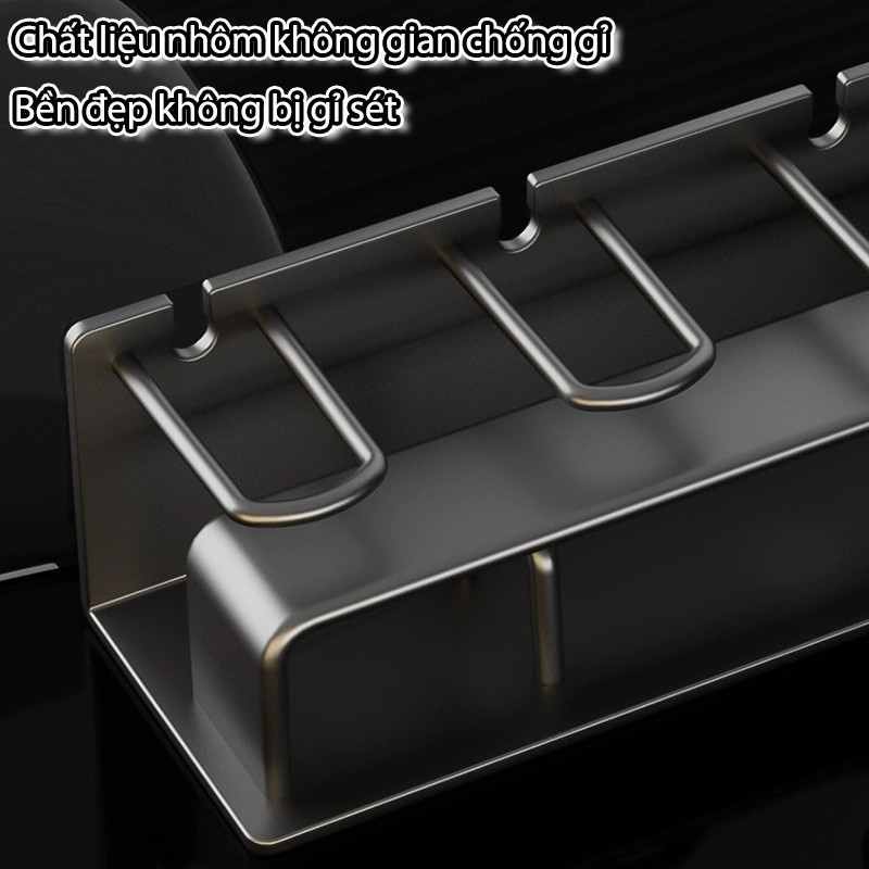 Giá để bàn chải đánh răng dán tường, Nhôm Hàng Không, Không Khoan Đục, chống gỉ chịu lực cực tốt