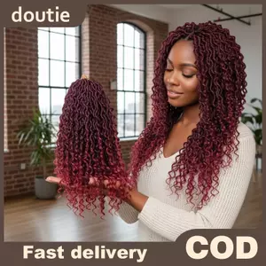 Doutie 10 Inch Xoăn Giả Locs Tóc Giả Tổng Hợp Móc Tóc Nữ Dễ Dàng Lắp Đặt Tóc Bện Để Sử Dụng Văn Phòng VN
