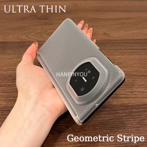 Ốp từ tính sọc hình học siêu mỏng cho Huawei Mate X7 X6 X5 Vỏ mờ mờ mờ đơn giản Phong cách chống vân tay Vỏ PC chống sốc