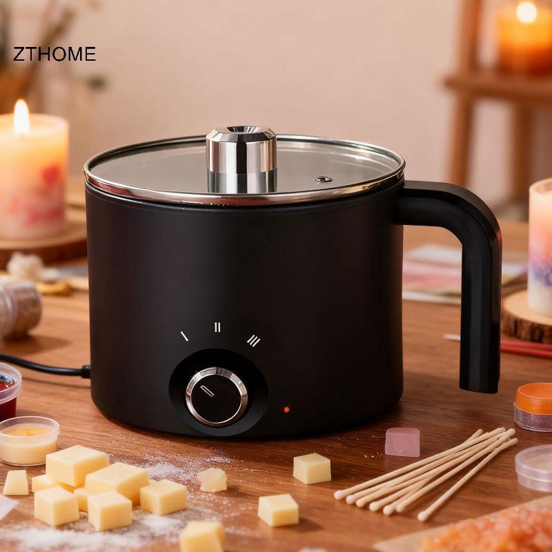 ZTHOME 1.8L Sáp Nóng Chảy Nồi Sáp Nến Ấm Với Ba Mức Nhiệt Độ Có Thể Điều Chỉnh Cho Các Dự Án Thủ Công DIY Tại Nhà HOT