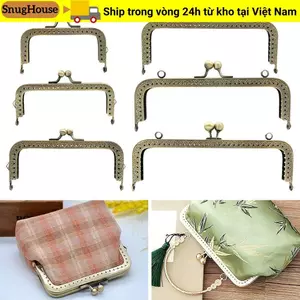SNUGHOUSE Ví Khóa Khung, Kim Loại Vintage Ví Khung Kiss Clasp, Túi Mini Phần Cứng Túi Kiss Khóa Túi Làm