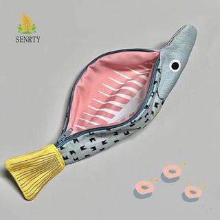 Túi đựng bút chì cá SENRTY, Hộp đựng bút chì ngộ nghĩnh sáng tạo, Mới lạ Dung tích lớn mô phỏng Grouper Hình dạng văn phòng phẩm Túi lưu trữ sinh viên