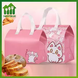 SWEET Trà Sữa Cà Phê Đồ Uống Túi Cách Nhiệt Lá Nhôm Món Tráng Miệng Túi Bento Có Thể Tái Sử Dụng Bánh Thực Phẩm Đồ Uống Paage Túi Cầm Tay Không Wov n