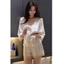 Bộ đồ ngủ mở phía trước dành cho nữ Bộ trang trí ren Thiết kế thanh lịch Loungewear cho giải trí trong nhà và thời gian nghỉ ngơi tại nhà hàng ngày