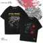 STAR WARS STAR WARS Phiên bản kỷ niệm STAR WARS Cotton nguyên chất Váy ngắn tay mùa hè Darth Vader The Force Awakening Áo thun