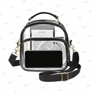 Túi xách trong suốt PYCOU, Túi đeo vai chống thấm nước dung tích lớn, Túi đeo chéo PVC thông thường Sự kiện thể thao