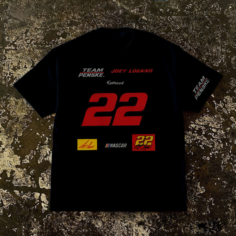 （Giao hàng 24h）Angela Áo thun Nữ Nam Unisex Premium cotton Local Bran, Áo phông số 22 tay đua NASCAR Joey Logano