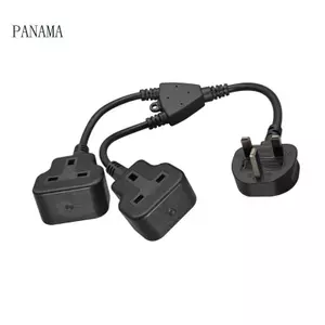 NAMA 13A Hợp Nhất 3Prong Cắm Bộ Chia Dây Nguồn Đôi Nữ Ổ Cắm Y Adapter 11 81In Cho Bàn Làm Việc Nhà Bếp