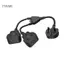 NAMA 13A Hợp Nhất 3Prong Cắm Bộ Chia Dây Nguồn Đôi Nữ Ổ Cắm Y Adapter 11 81In Cho Bàn Làm Việc Nhà Bếp