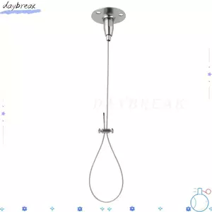 Dây hỗ trợ thanh treo rèm tắm DAYBREAK, Bố cục cong Dây thép có thể điều chỉnh, Bố cục thẳng Dây treo rèm bằng thép không gỉ đa năng