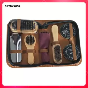 7 chiếc Làm sạch giày di động - Bộ ốp lưng - Giày chăm sóc chất liệu da - Bộ dụng cụ làm sạch