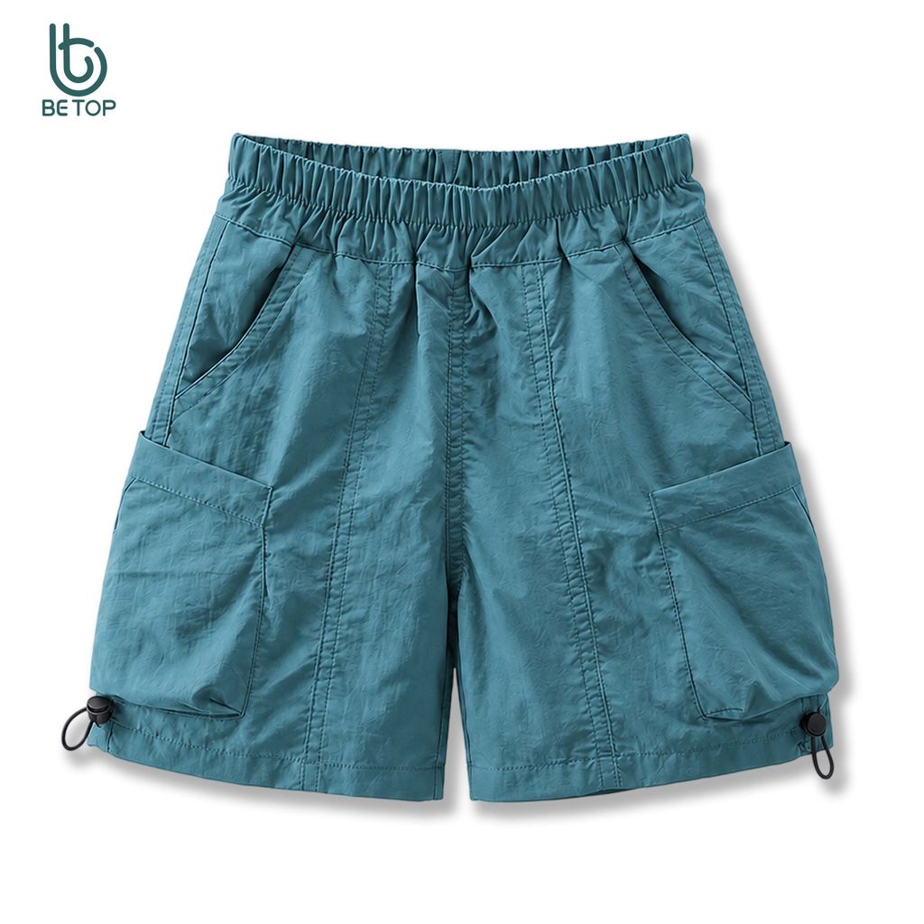 Quần Đùi Bé Trai BETOP Túi Hộp, Quần Short Thể Thao Năng Động Chất Gió Mềm Mịn Thoáng Mát Cho Bé QG04