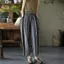 Quần vải lanh Cotton nữ dáng rộng Size lớn Mùa hè Phong cách mới Vải lanh mỏng sọc Harem Quần dài đến mắt cá chân