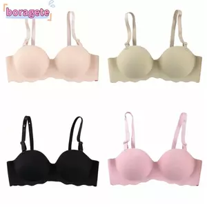 BORAGETE Áo Ngực Liền Mạch, Áo Ngực Đẩy Màu Kẹo Thoải Mái, Nâng Gợi Cảm Có Thể Điều Chỉnh Chống Chảy xệ Áo Ngực Pushup Nữ