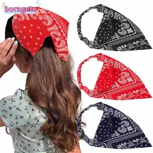 Băng đô nữ BORAGETE Bohemia Kerchief Head Bandana Co Giãn Tóc