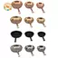 CANAMEK 1 Bộ 1: 12 Nhà Búp Bê Thu Nhỏ Chảo Chiên Nồi Kim Loại Mô Hình Nhà Bếp Trang Trí Đồ Chơi Nhà Búp Bê Phụ Kiện CSF