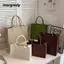 MARGREDY 1 Túi Messenger, Túi đeo vai nỉ dung tích lớn màu trơn, Túi xách đeo chéo đơn giản du lịch S / M / L dành cho nữ