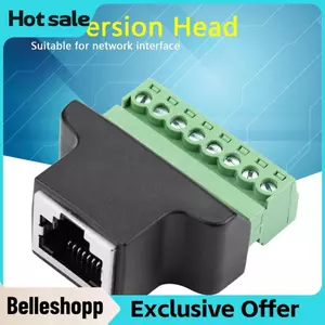 Belleshopp ZJchao 8 Pin Nữ Chuyển đổi Ethernet RJ45 sang Đầu vít Đầu nối Bộ chuyển đổi DVR kỹ thuật số CCTV Thích hợp cho Giao diện Mạng Tính năng: và