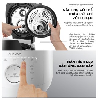 Nồi cơm điện cao tần áp suất kép Cuckoo CRP-LHTR0609F 1.08L - Bảo hành chính hãng 12 tháng