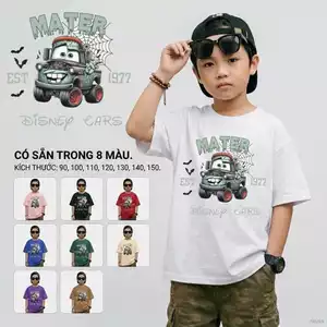 Áo thun bé trai hình hoạt hình Áo thun bé trai học sinh Cho bé 2-12 tuổi Dễ phối đồ