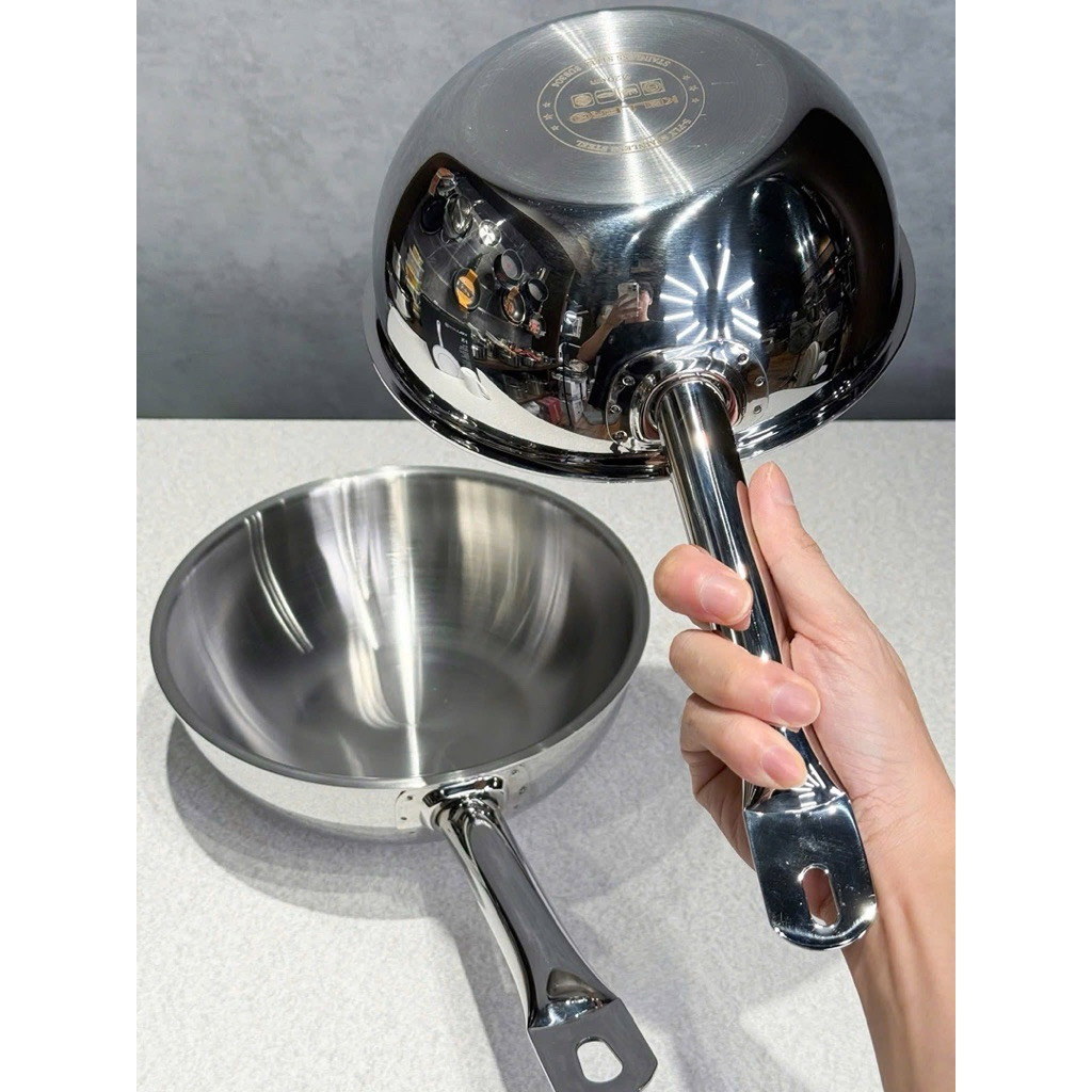 Chảo Thép 5 Lớp Đúc Liền Keller SUS304 Lòng Sâu 20/24cm Hàng Chính Hãng Đức Bảo Hành 24 Tháng