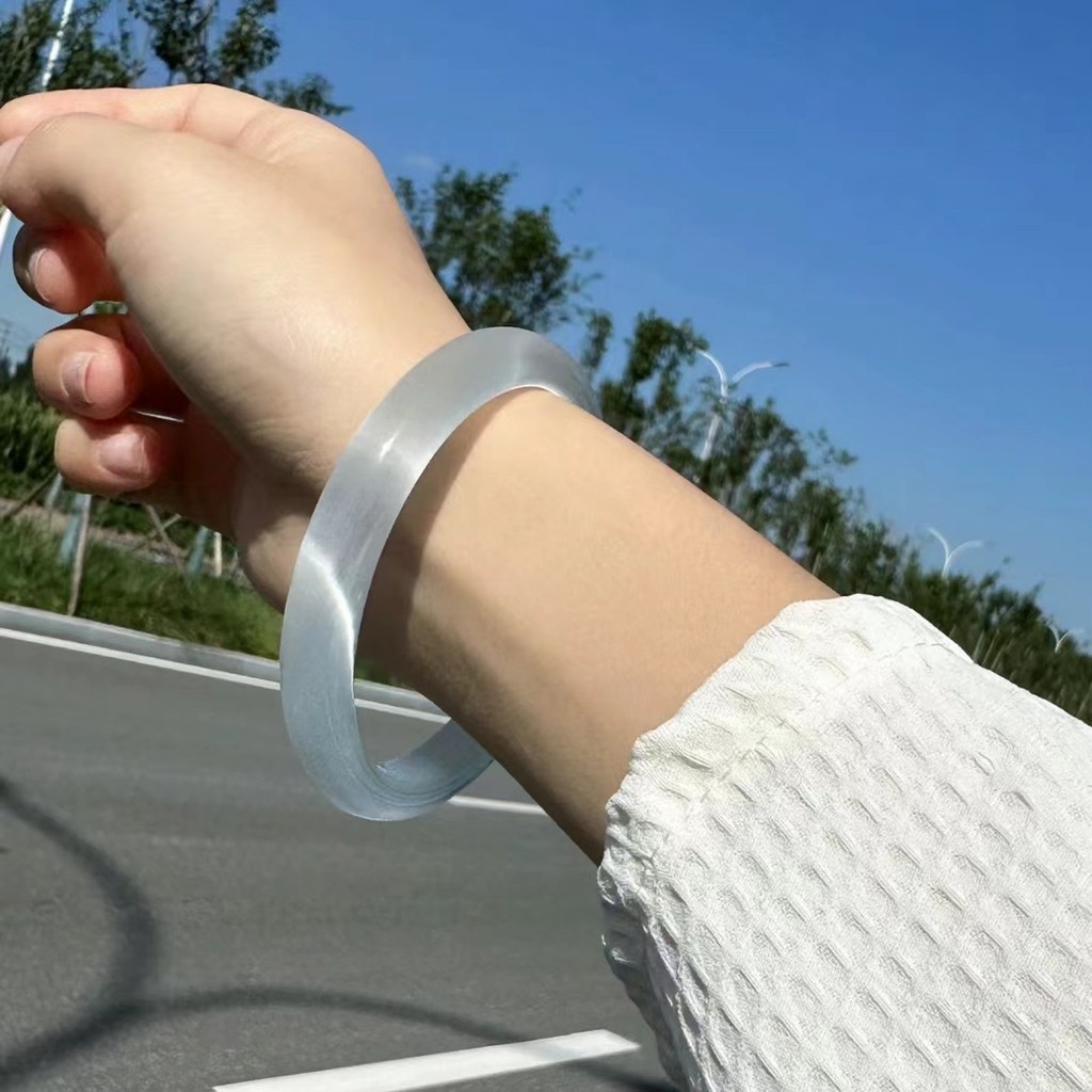Vòng tay đá mắt mèo Trang sức thời trang ánh trăng trắng