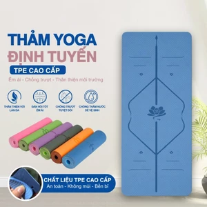 Thảm Yoga TPE Có Đường Kẻ Định Vị Chống Trượt Giảm Xóc Dành Cho Nữ ✨Luyoo25.vn✨