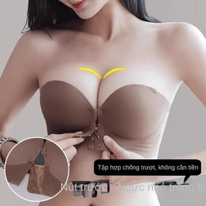 32-38AB Đồ Lót Không Dây Dây Đeo Khóa Phía Trước Dành Cho Nữ Chống Trượt Độn Ngực Ngực Nhỏ Vô Hình Không Dấu Vết ✨Bubblu30.vn✨