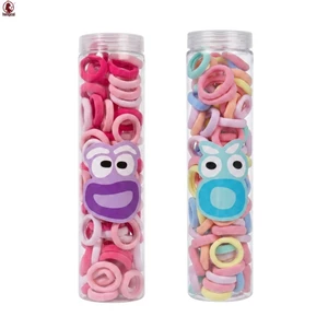 Dây buộc tóc Khăn thun Scrunchies màu kẹo cho nữ Hộp 100 chiếc