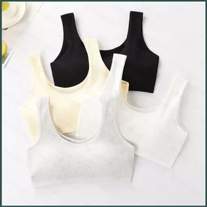 YT4 12-16 tuổi Áo Ngực Bé Gái Áo Ngực Thể Thao Thiếu Niên Bé Gái Áo Ngực Tập Đồ Lót Màu Trơn Chống Ngang Áo Ngực
