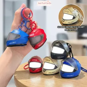 Móc khóa mũ bảo hiểm bật sáng ITRUMPET, Mặt dây chuyền đèn ngủ Mini thực tế mát mẻ, Túi đựng mũ bảo hiểm nhẹ hoạt hình đa chức năng độc đáo Chìa khóa quyến rũ / Trang trí ba lô