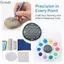 TUYỆT VỜI 20 Bộ dụng cụ vẽ tranh bằng đá DIY, Dụng cụ chấm Mandala đầu chính xác đa chức năng, Thiết kế di động Giấy nến tinh tế Sử dụng linh hoạt Bút chấm nhẹ Tranh đá