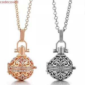 MOCOVED Dây Xích Vòng Cổ Quà Tặng Nữ Thiên Thần Người Gọi Trang Sức Có Thể Mở Lồng Rỗng Ra Harmony Bóng