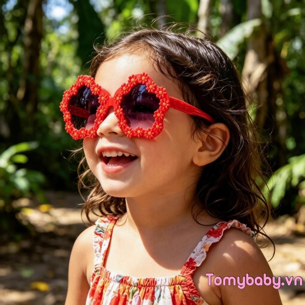 [lpDL] Kính râm Girls Boys Daisy Full Frame Kính râm chống tia cực tím