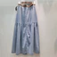 Châu Âu Thời Trang Thắt Lưng Co Giãn Đơn Giữa Chiều Dài Váy Denim Nữ Mùa Hè Phù Hợp Với Chữ a Lớn Xoay Váy T